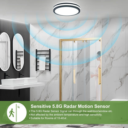 LEZOE LED Deckenleuchte mit Bewegungsmelder 24W/30W 4500lm IP65