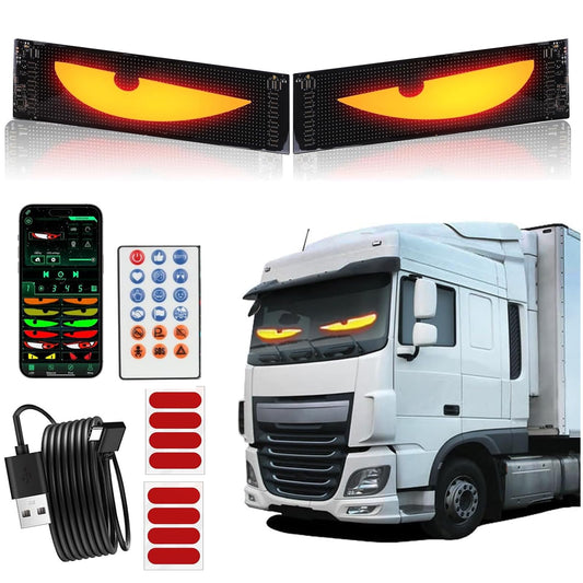 LED Devil Eyes Augen LKW Auto 2er Set - Dynamisch 12x60cm. Zwei 12x60cm LED-Streifen für dynamische Akzentbeleuchtung.