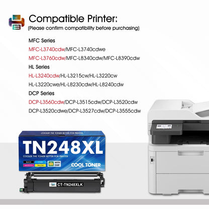 Cool Toner TN248XL Toner schwarz, 2er-Pack, kompatibel mit Brother
