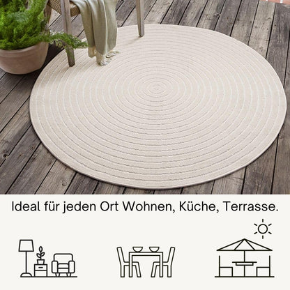 The Carpet Santo Plus Wohnzimmer/Outdoor Teppich - Beige 200x280 cm