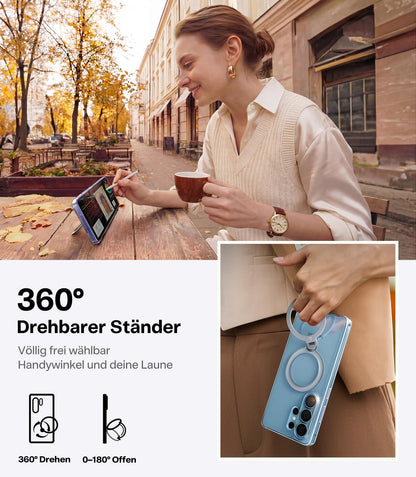 TORRAS Ostand Q3 Spin Hülle für Samsung Galaxy S26 Ultra transparent
