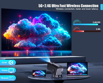 HY320 NTV Smart Beamer - Mini Projektor 1080P Nativ WiFi 6