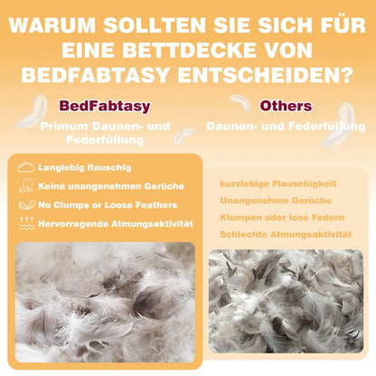 BedFabtasy Feder- und Daunendecke 135x200 cm, Ganzjahresdecke