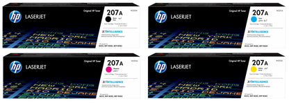 HP 207A Original Toner 4er-Pack W2210A-W2213A für Color LaserJet Pro – Set mit Schwarz, Cyan, Gelb und Magenta