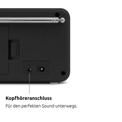 TechniSat VIOLA 2 tragbares DAB+ Radio mit UKW, Schwarz
