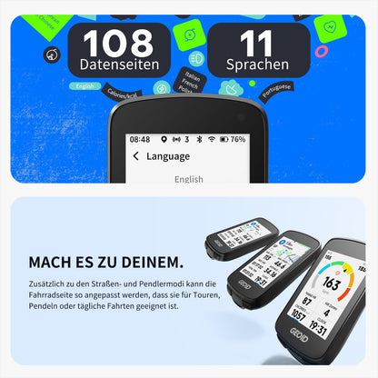GEOID CC700 Pro GPS Fahrradcomputer mit 2,8-Zoll-Touchscreen
