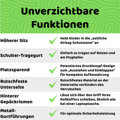 BubbleBum TelePort Kindersitzerhöhung, faltbar, i-Size, schwarz