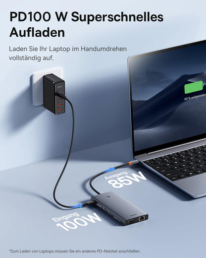 Baseus USB C Docking Station – 3 Monitore, 13-in-1 Hub