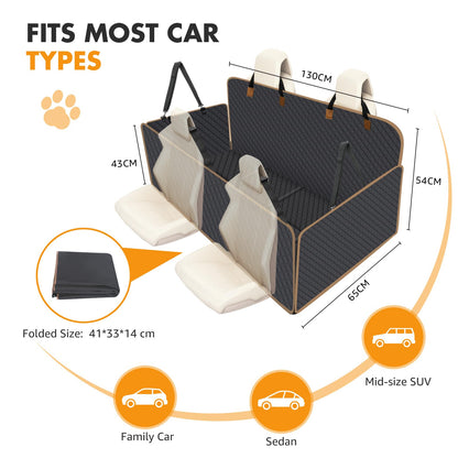 Lekespring Auto Hundedecke Rücksitz wasserdicht Hartholzbrett – Schwarz