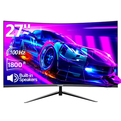 Gawfolk Curved Monitor 27 Zoll 100Hz 1800R - PC Bildschirm