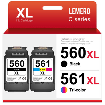 Lemero PG-560XL CL-561XL Druckerpatronen kompatibel für Canon Pixma