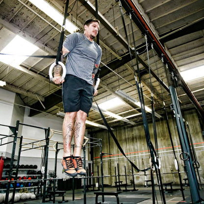 5BILLION FITNESS Gymnastikringe aus Holz 32 mm mit Nylon-Gurten