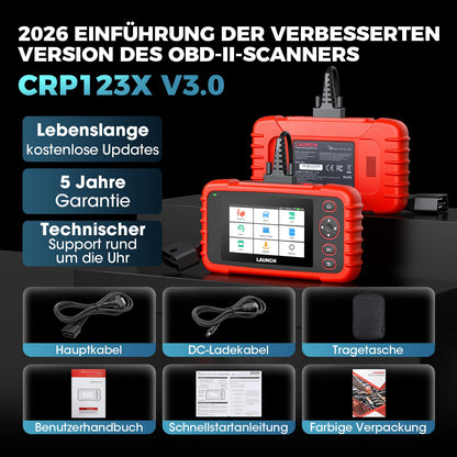 LAUNCH CRP123X V3.0 OBD2 Diagnosegerät mit 7 Reset-Funktionen