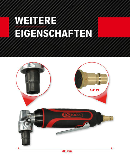 KS Tools 515.542 Druckluft-Winkelstabschleifer - 18 U/min