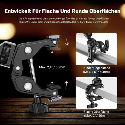 NEEWER Magic Arm UA057, 55 cm Halterung für Kamera und Smartphone