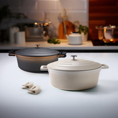 STONELINE Cocotte Aluguss Bräter Induktion – 32 cm Roségold