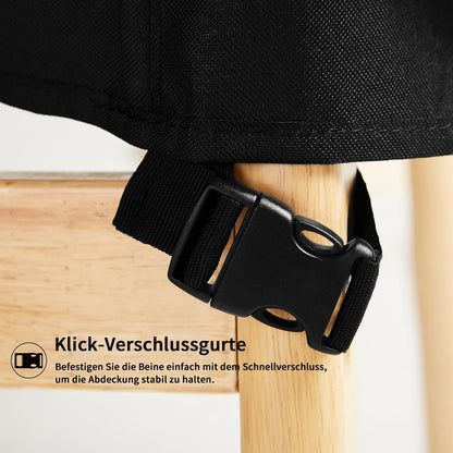 Dokon Hollywoodschaukel Abdeckung 4 Sitzer Schutzhülle - Schwarz