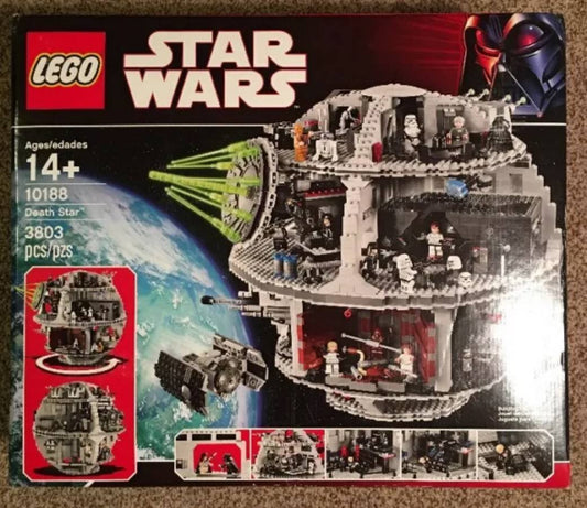 LEGO Star Wars Todesstern Sammler Bausatz – 10188: Grauer, sphärischer Todesstern mit Superlaser und detaillierter Oberflächenstruktur zum Bauen und Ausstellen.