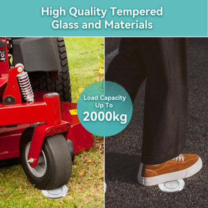 Goodia 4er Set Bodeneinbaustrahler Aussen GU10 IP67 Schwenkbar Rund