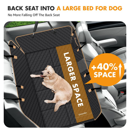 Lekespring Auto Hundedecke Rücksitz wasserdicht Hartholzbrett – Schwarz