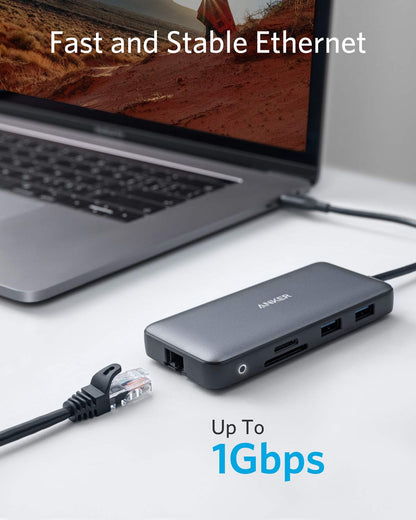 Anker USBC Hub 8-in-1 Dock – Dual 4K HDMI, 100W PD, Ethernet