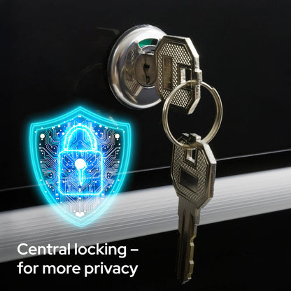 Arebos Werkstattwagen 5 Fächer Schwarz – Zentral abschliessbar