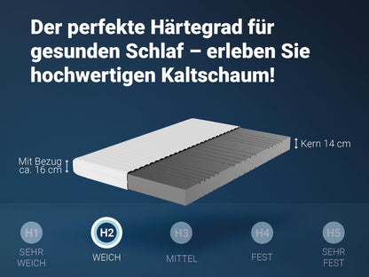 Betten-ABC KSP-500 7-Zonen Kaltschaum Matratze - 140x200 H2