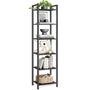 VASAGLE Bücherregal LLS101B56, 6 Ebenen, 30 x 40 x 186 cm, schwarz