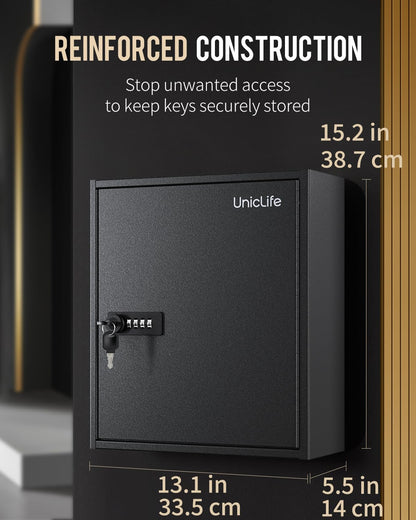 Uniclife Digitaler Schlüsselschrank 60 Positionen Kombi Schwarz