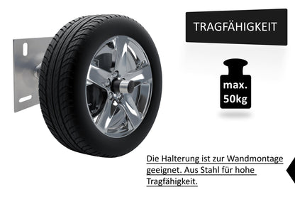 GALLUNOPTIMAL Autoreifen-Wandhalter Set für 4 Felgen, bis 50 kg