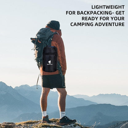 GEERTOP Campingschlafsack XXL 4 Jahreszeiten 220x100cm Schwarz-Blau