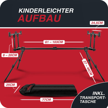Paradox Fishing Rod Pod 3 Ruten – Karpfen Rodpod Rutenhalter