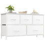 Somdot Kommode FD105, Schubladenschrank mit 5 Stoffschubladen, weiss, für Schlafzimmer und Flur
