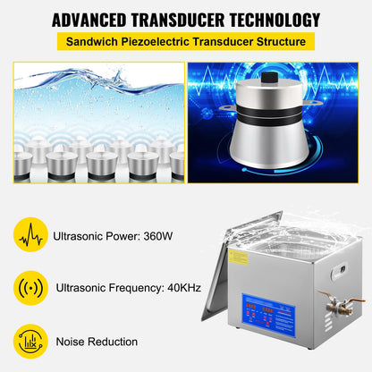 Vevor JPS-60A Ultraschall-Reinigungsmaschine digital - 15L
