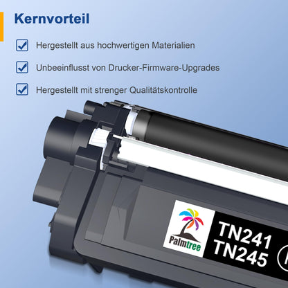 Palmtree TN241 TN245 Toner kompatibel für Brother, 5er-Pack