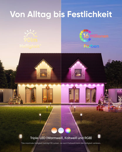eufy E22 Festinstallierte Aussen-Lichterkette – Smart RGBWW 30m