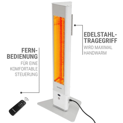 VASNER HeatTower Infrarot Standheizstrahler 2500W Terrasse