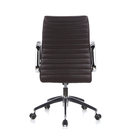 hjh OFFICE ASPERA 10 Chefsessel - Leder Braun/Chrom