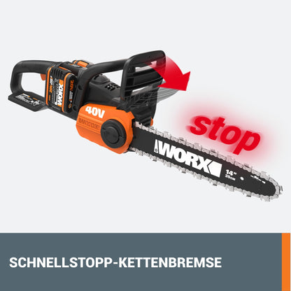 WORX WG384E Akku Kettensäge – 40V 35cm inkl. Akkus