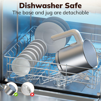 Morpilot Elektrischer Milchaufschäumer 6in1 – Heiss/Kalt Weiss