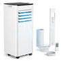 EUHOMY Mobile Klimaanlage 9000 BTU 4-in-1 mit Abluftschlauch, LED-Display und mattiertem ABS-Gehäuse