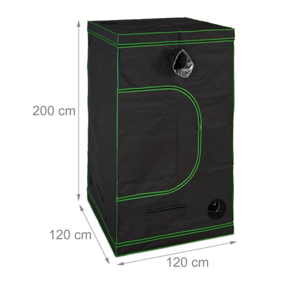 Relaxdays Growzelt Indoor Zuchtzelt - 200x120x120 cm