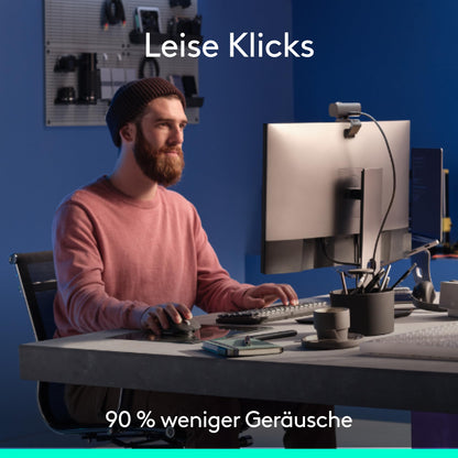 Logitech MX Master 3S Bluetooth-Maus, ergonomisch, 8K DPI, Grafit