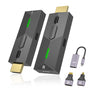 Wireless HDMI Extender Funkübertragung Set 1080P 2.4G/5G. Schwarz, rechteckig. Überträgt HDMI-Signale kabellos in Full HD für Beamer oder TV.