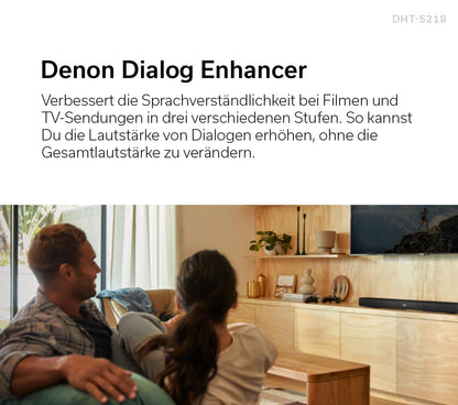 Denon DHT-S218 Soundbar mit Dolby Atmos & Subwoofer - Schwarz