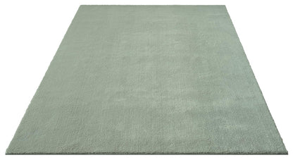 the carpet Relax Kurzflor Teppich Felloptik, Grün, 160 x 220 cm