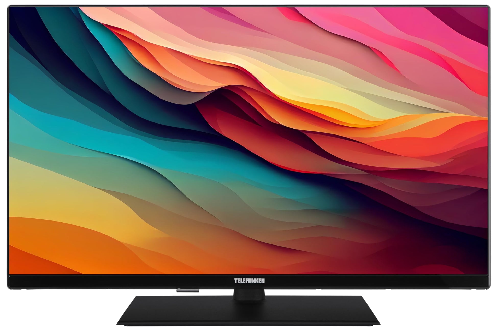 TELEFUNKEN XF32N750M LED TV. Schwarzer 32 Zoll Full HD Flachbildschirm zur Wiedergabe von Videoinhalten.