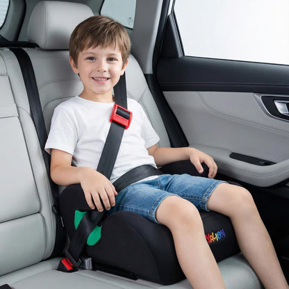 YALION Sitzerhöhung Auto Kinder mit ISOFIX, i-Size R129, Schwarz