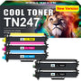 Cool Toner TN-243CMYK Toner kompatibel für Brother, 5er-Pack – Tonerkartuschen in Schwarz, Cyan, Magenta und Gelb