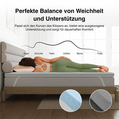 Novilla Matratzentopper 140x200 cm Gel-Memory-Foam 7,5 cm